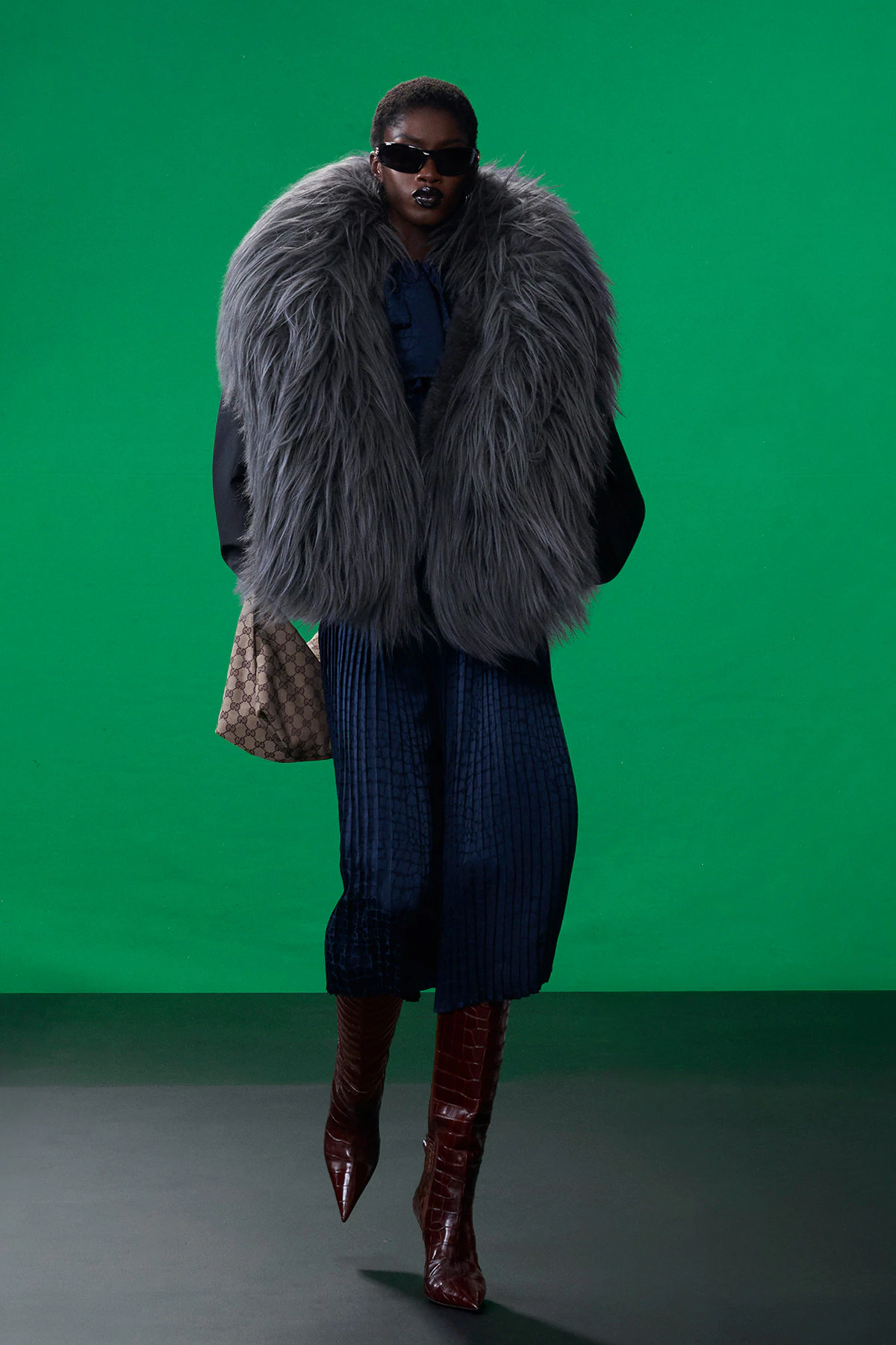 Sheila Bawar em fotografia da Gucci Cruise 2026