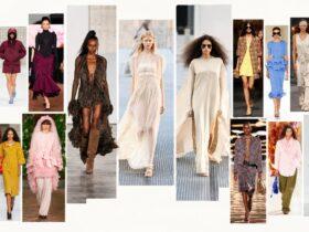 Colagem com 20 modelos brasileiras nas passarelas da temporada internacional SS27.